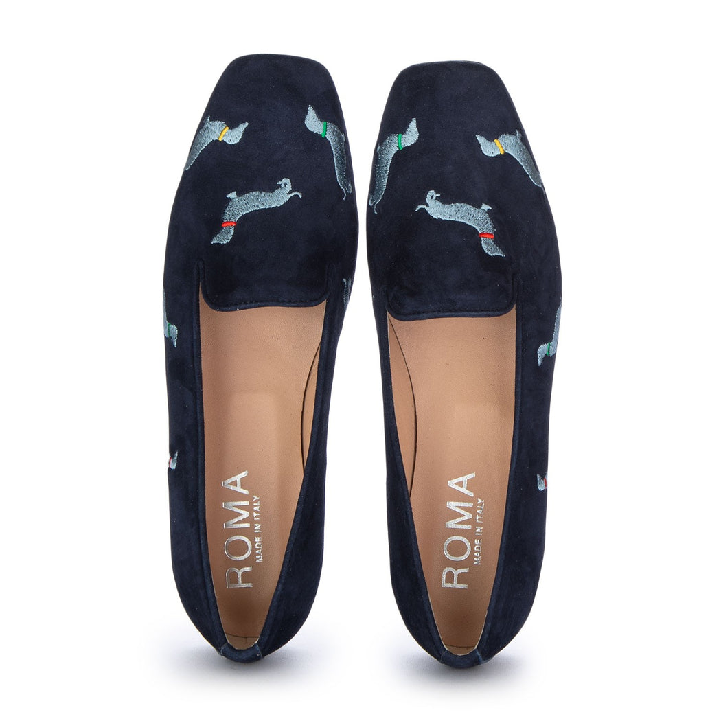 BASSOTTI SPARSI CAMOSCIO  BLU/AZZURRO