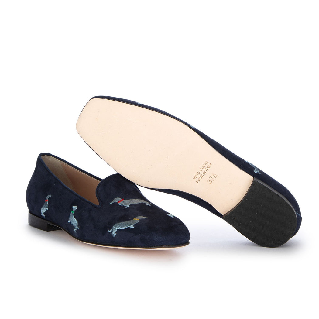 BASSOTTI SPARSI CAMOSCIO  BLU/AZZURRO