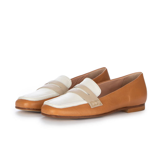 A2026 NAPPA WASH CUOIO  MARRONE/BIANCO PANNA
