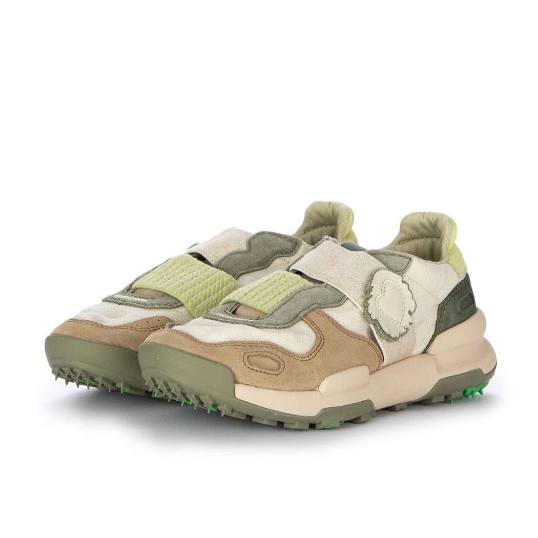 CHACRONA LINEN ELASTIC  BIANCO CREMA/VERDE/MARRONE