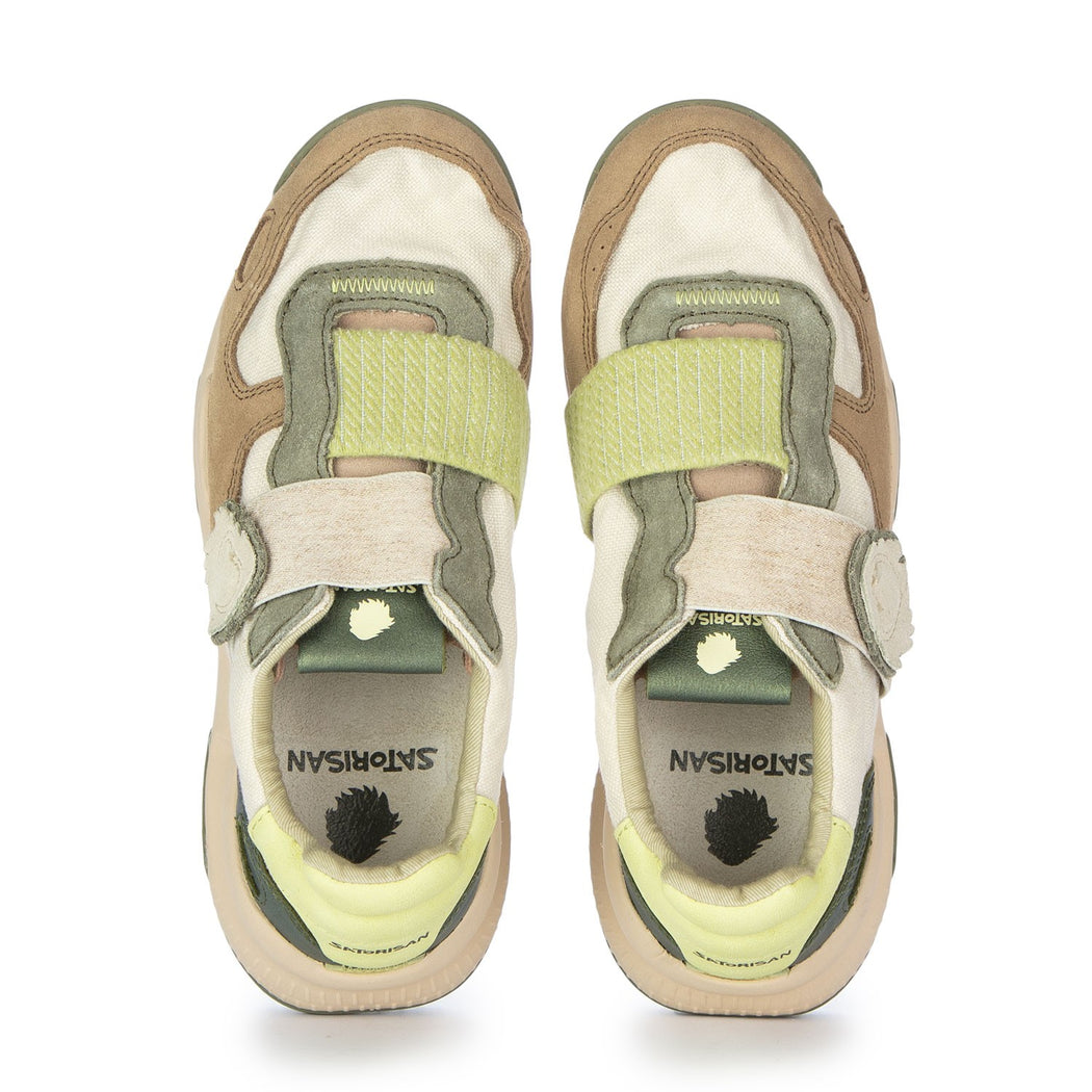 CHACRONA LINEN ELASTIC  BIANCO CREMA/VERDE/MARRONE