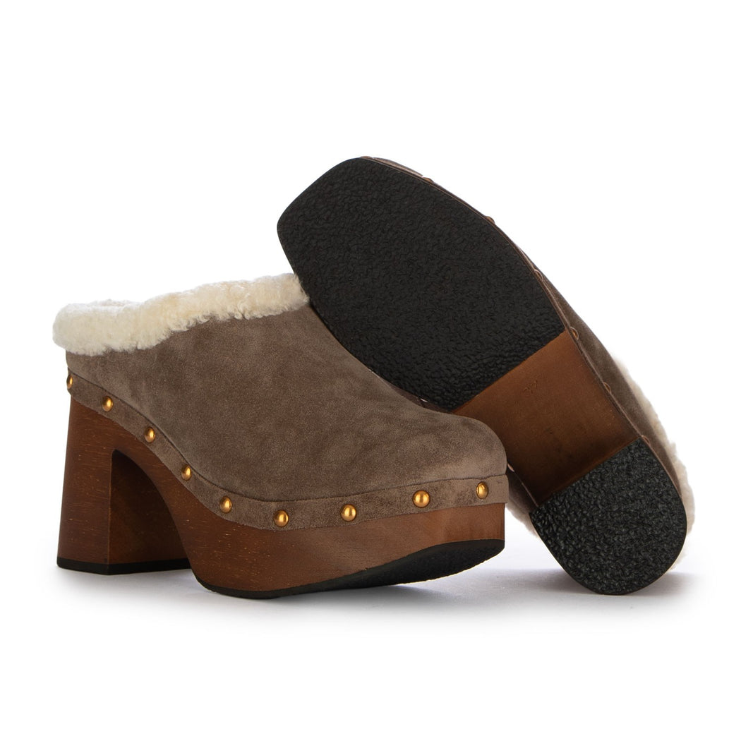 EVA-M1 SUEDE TAUPE  MARRONE