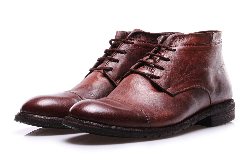 MANOVIA 52 mens brown Ankle boots lace-up 