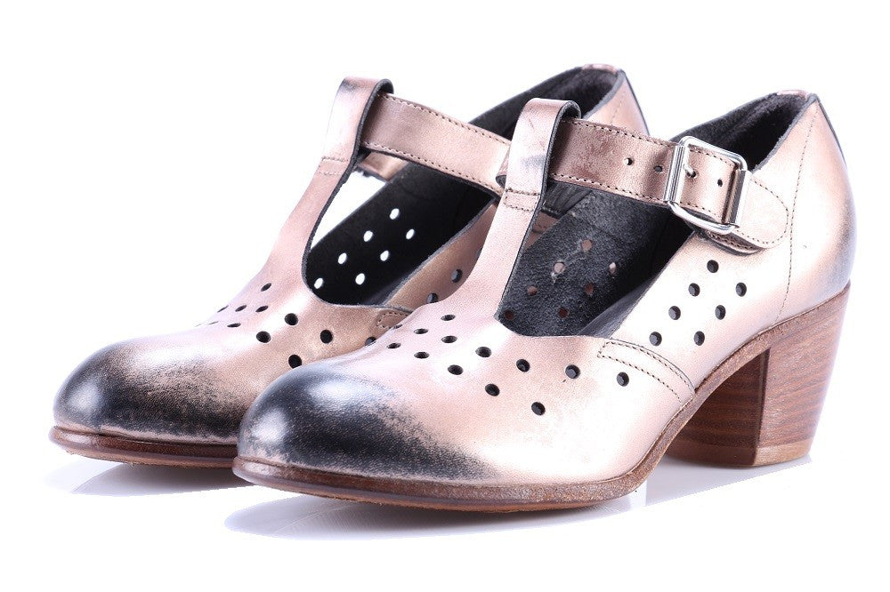 MOMA womens powder leather Heel sandals