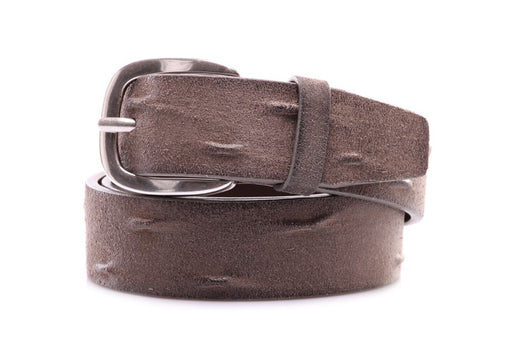 Orciani mens black pinched leather belt handmade