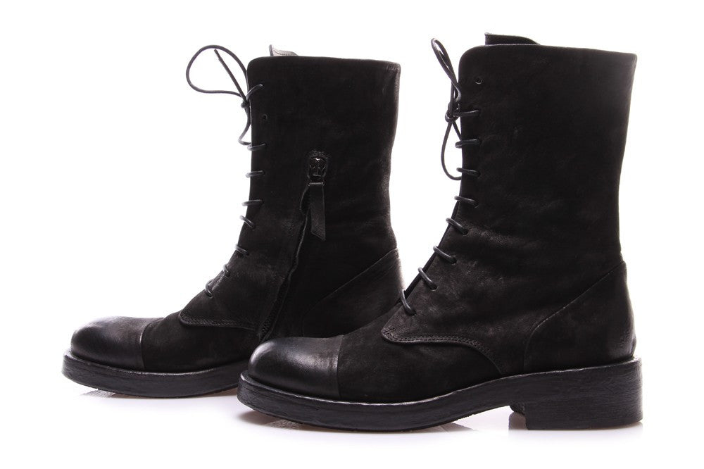 ERNESTO DOLANI womens black suede Lace-up boots 