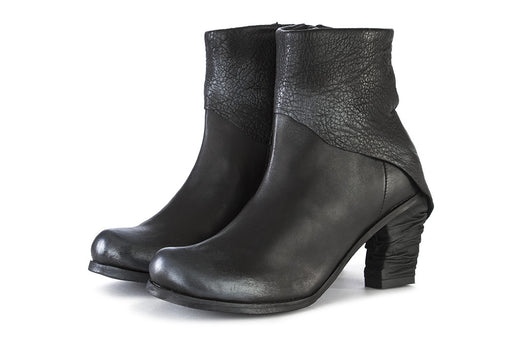PAPUCEI | ANKLE BOOTS BLACK/SILVER LEATHER