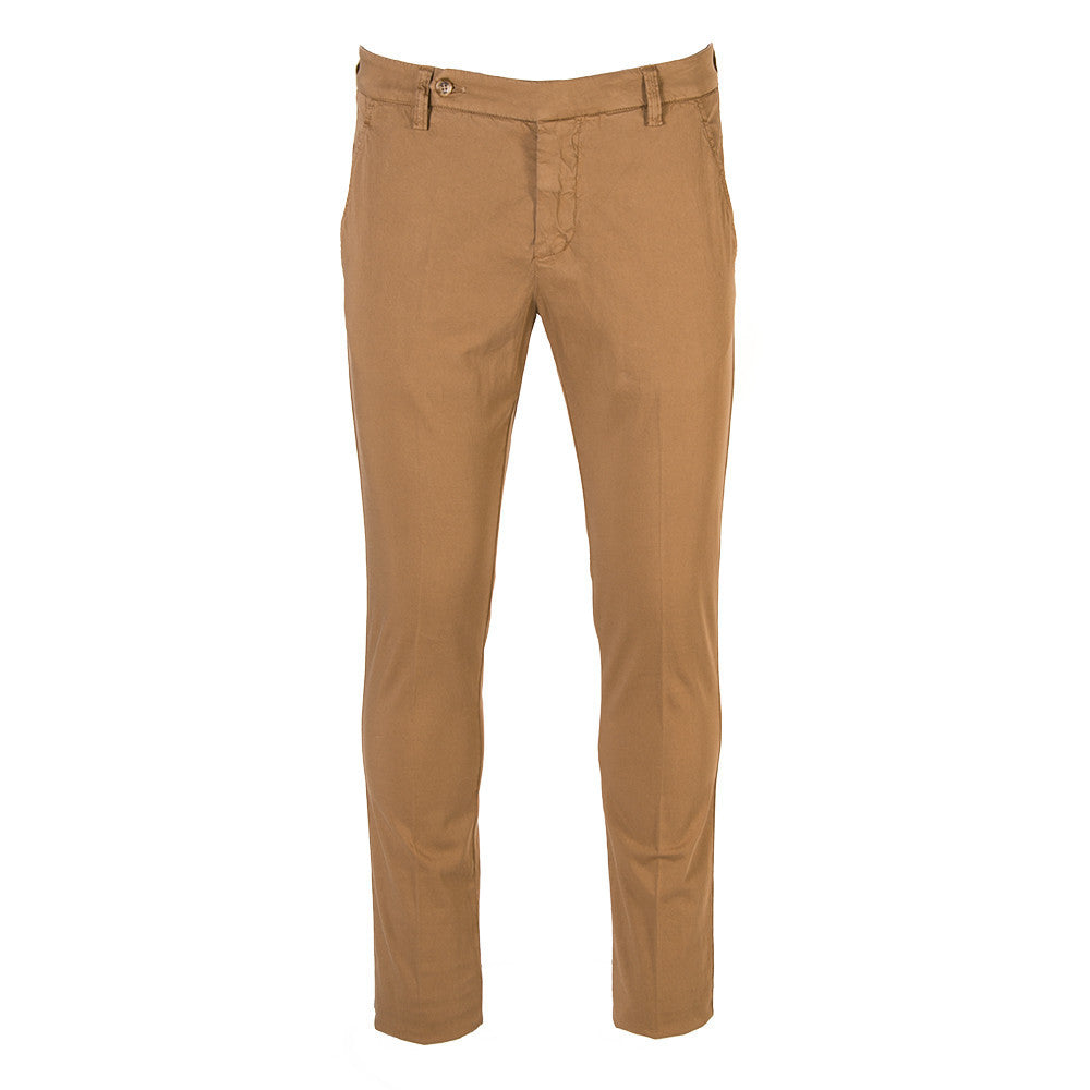 ENTRE AMIS mens biscuit brown cotton Chino pants 