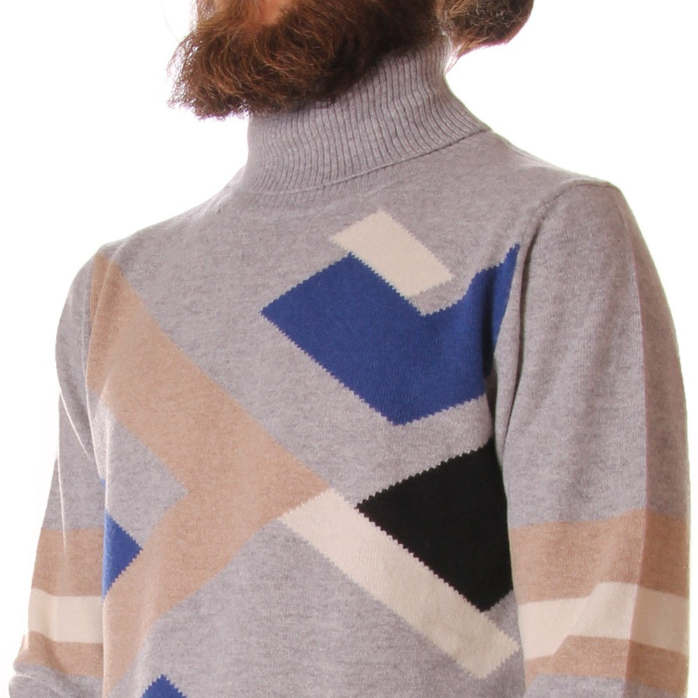DANIELE FIESOLI mens multicolour Turtleneck sweater 