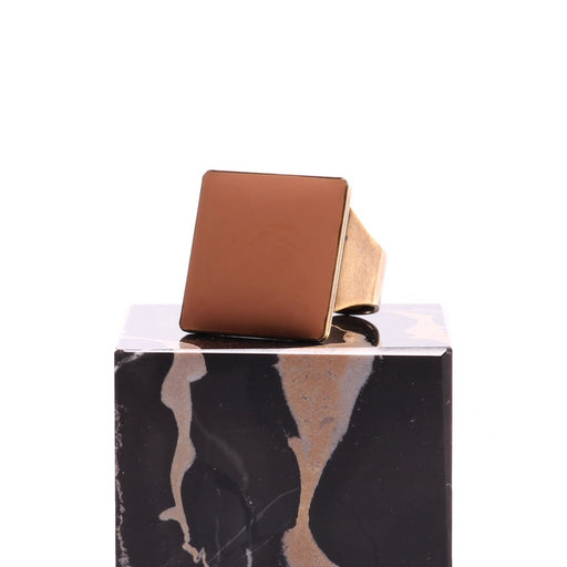 UNIQUE | Ring square-shaped blush pink