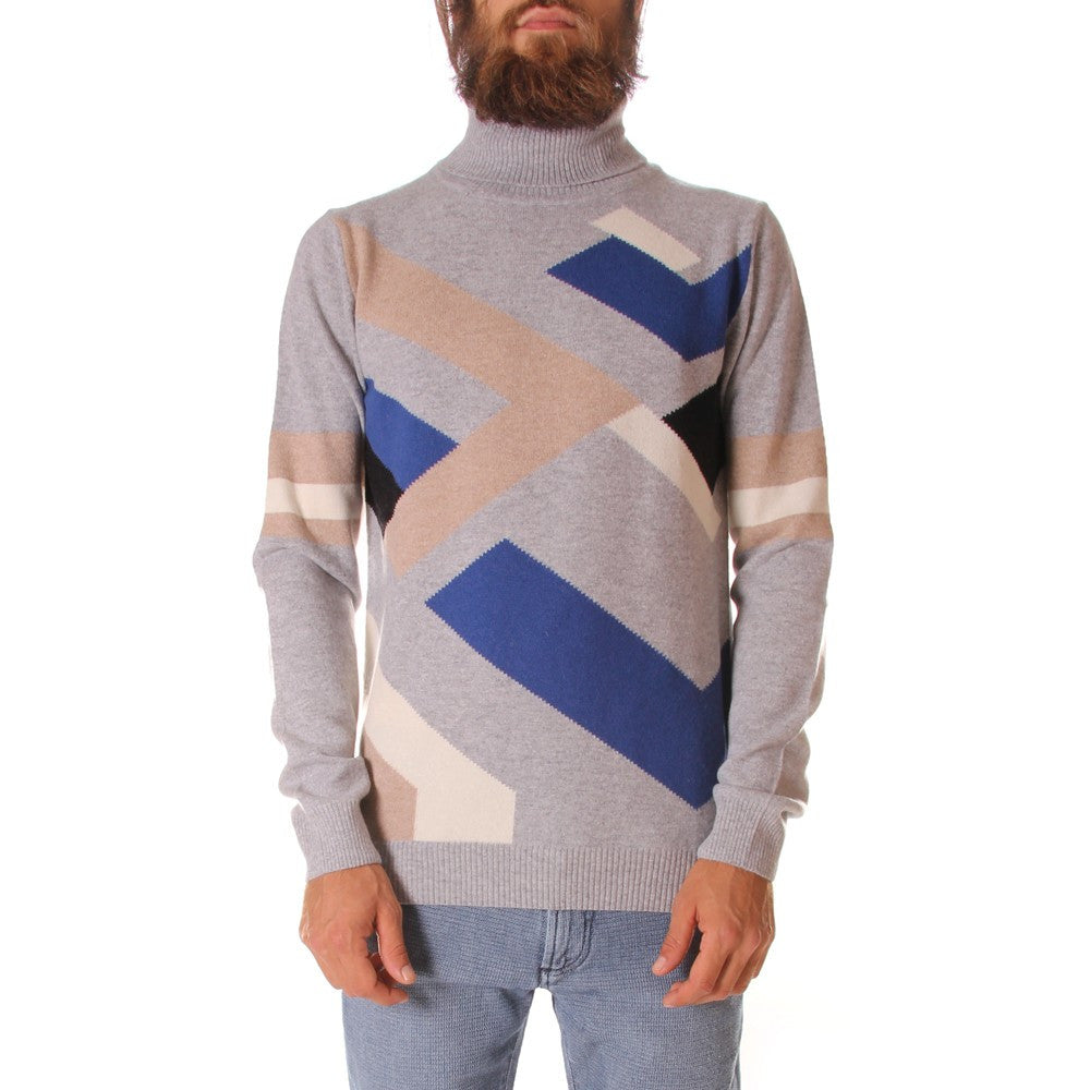 DANIELE FIESOLI mens multicolour Turtleneck sweater 