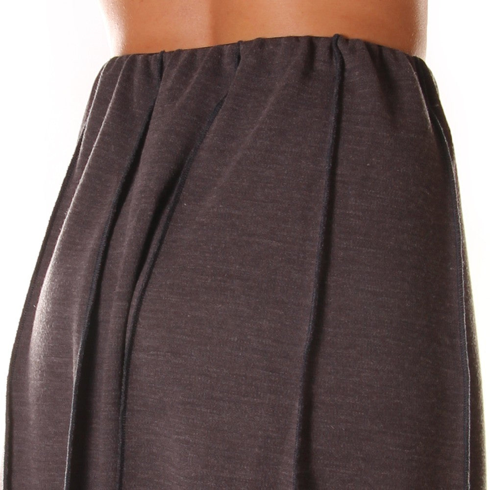 AU PETIT BONHEUR womens dark grey wool Flared skirt 
