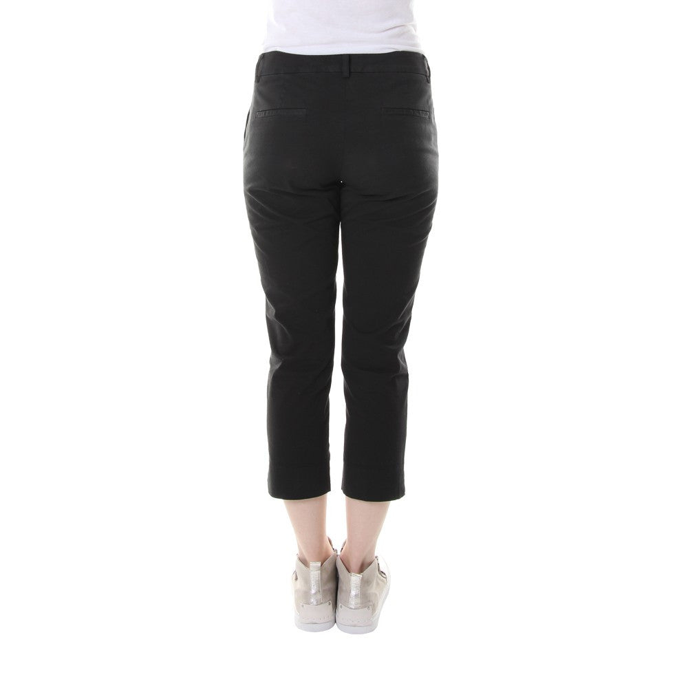 KUBERA 108 womens black stretch cotton Chino pants 