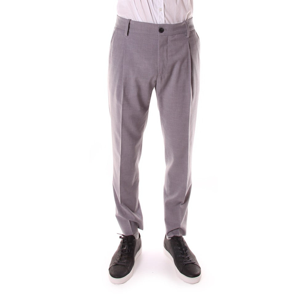 HOSIO mens grey wool blend Chino pants 
