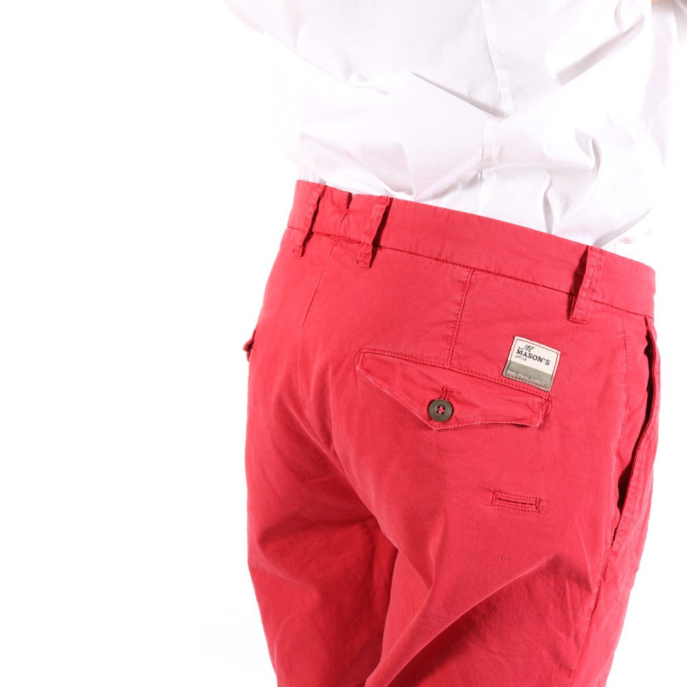 MASON'S mens bright red cotton Chino pants 