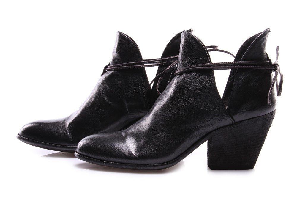 OFFICINE CREATIVE womens black texan heel Ankle boots 