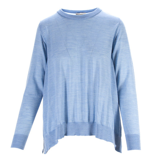 SEMICOUTURE Womens light blue virgin wool Sweater 