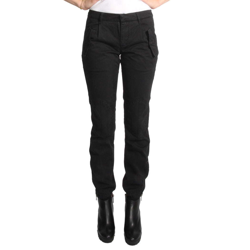 MASON'S womens elasticized cotton Pants black 