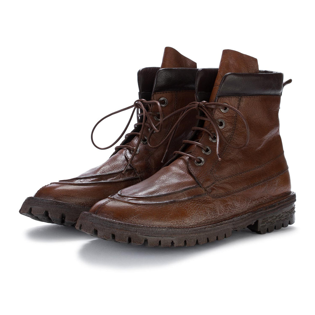 moma men's ankle boots bufalo brown