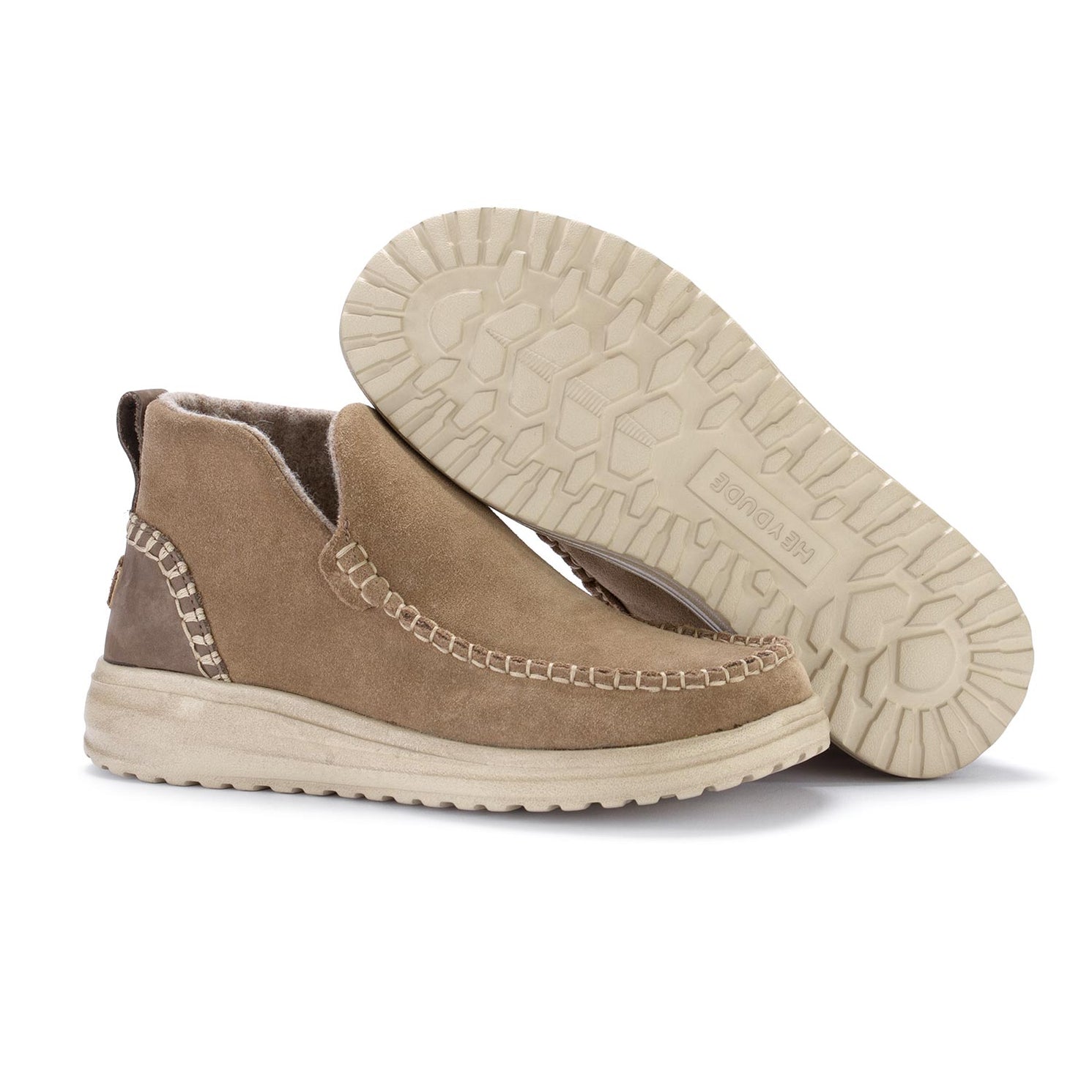 HEY DUDE SHOES Ankle boots denny suede chestnut beige MODEMOUR ♥