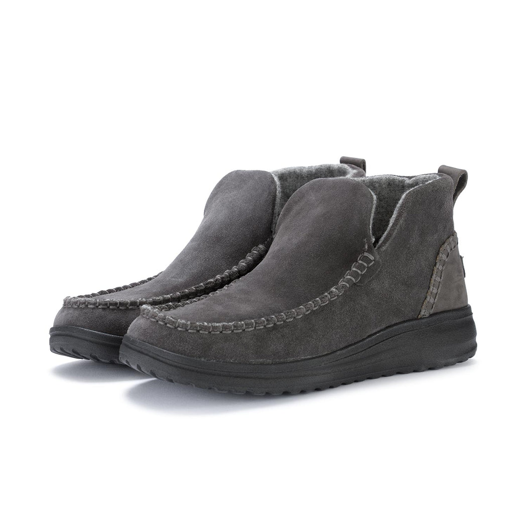 HEY DUDE SHOES, Ankle boots denny suede shadow grey