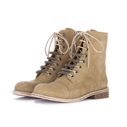 juice womens lace up boots beige