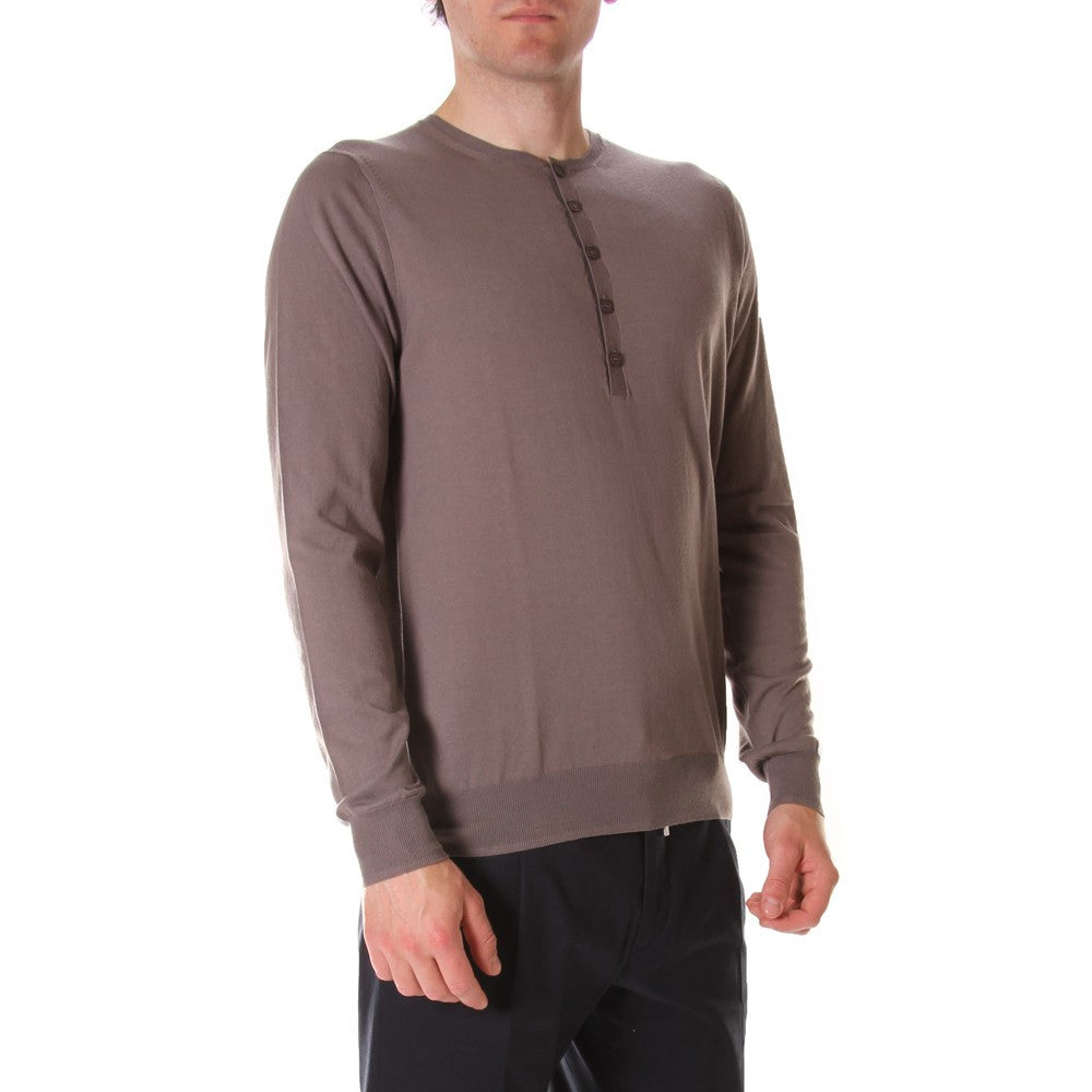 HOSIO mens grey cotton Sweater 