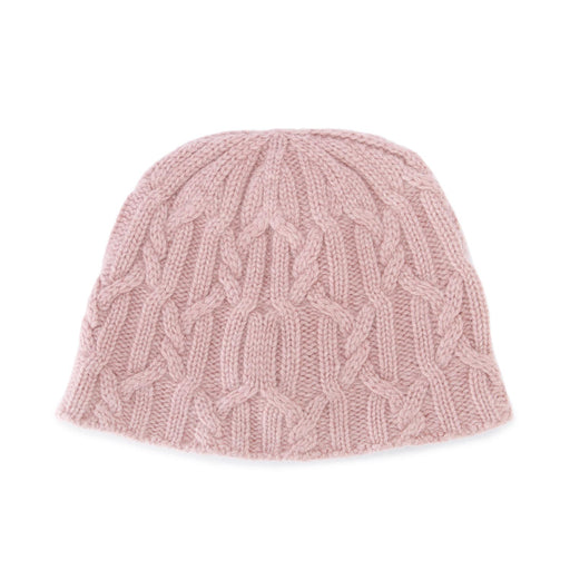 riviera cashmere beanie waffle pink