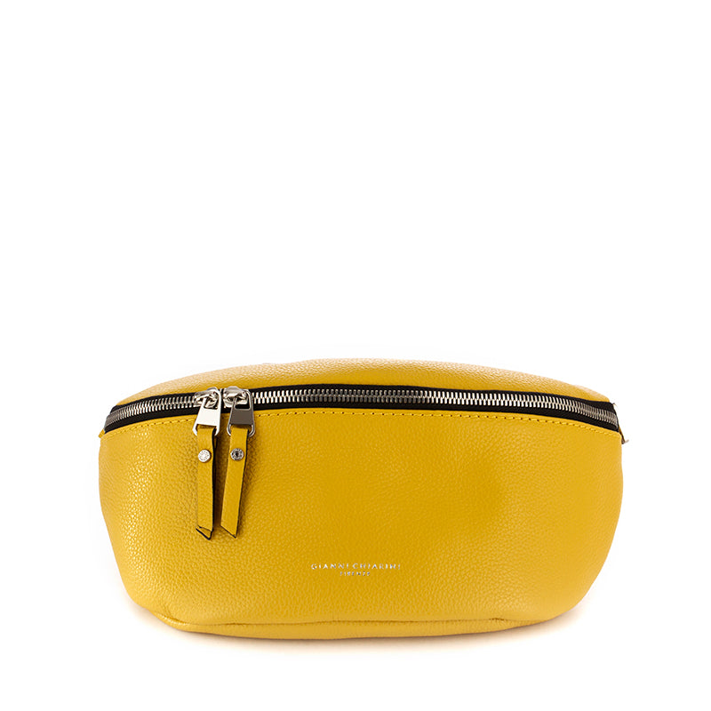 gianni chiarini womens belt bag yellow leather