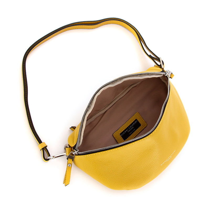 gianni chiarini womens belt bag yellow leather