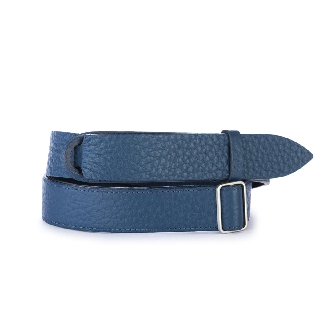 orciani belt no buckle bosphore blue
