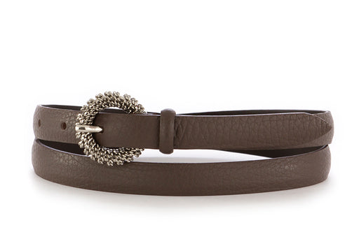 Orciani womens belt dark brown leather