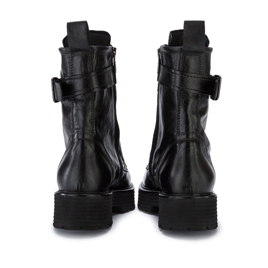manovia52 womens lace up boots black