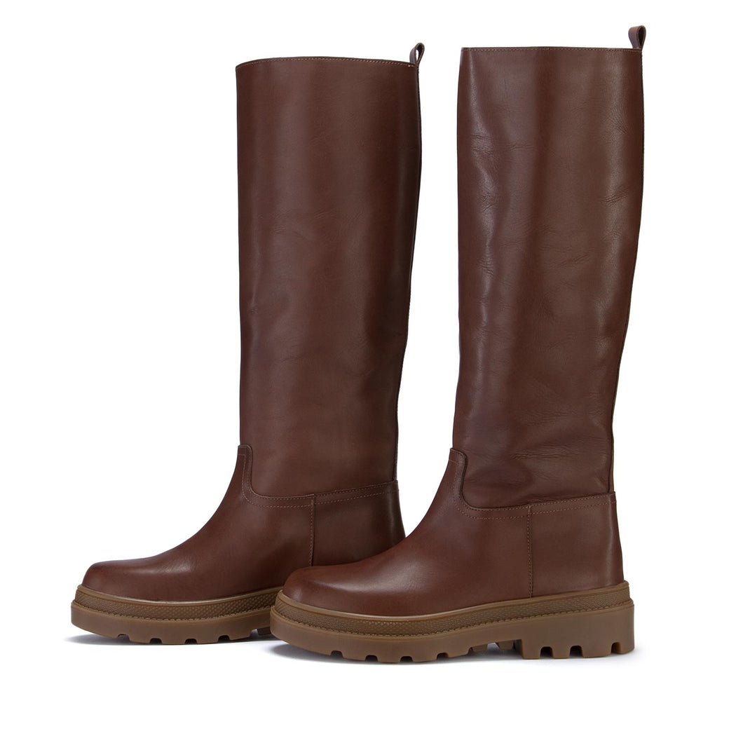 sofia len womens boots nut brown