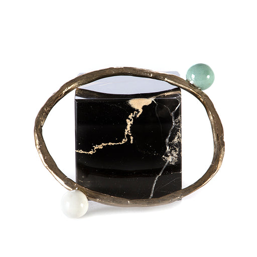 Tolemaide "Bianca" bracelet green white ceramic