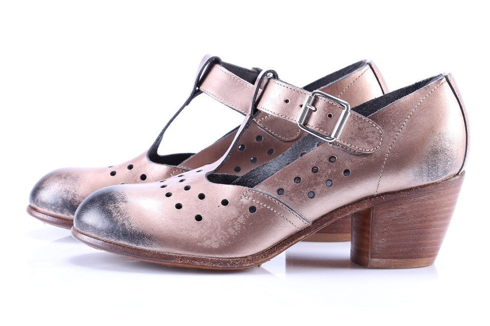 MOMA womens powder leather Heel sandals