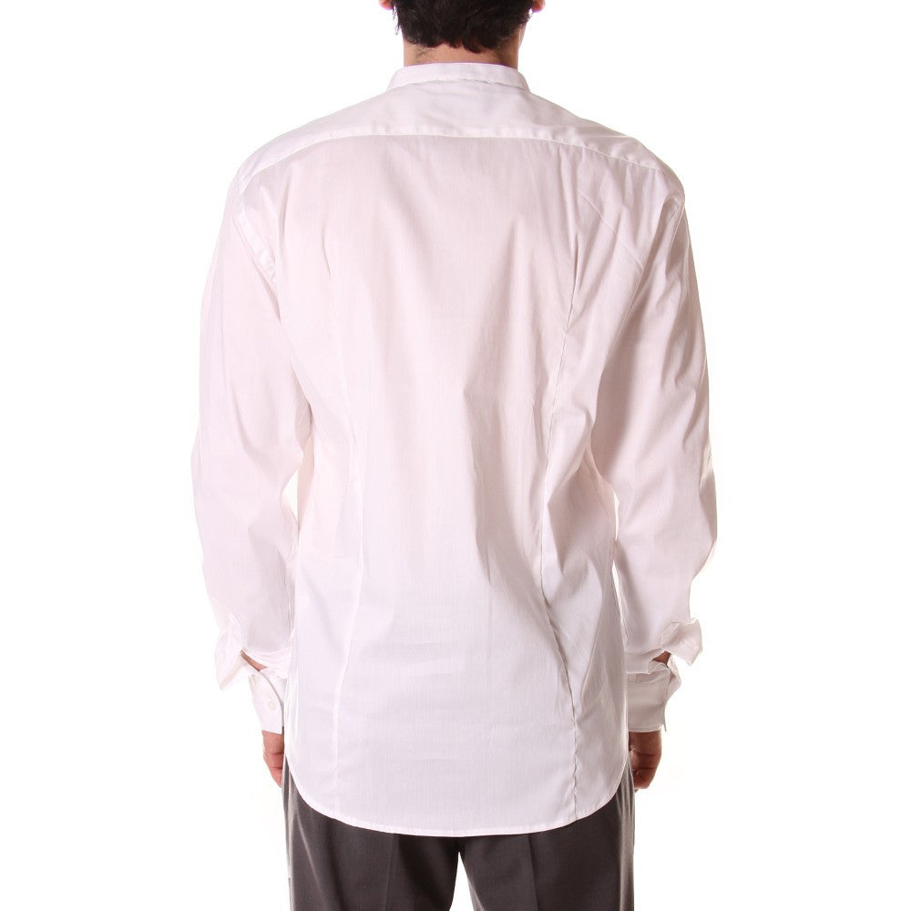 HOSIO mens white stretch cotton Shirt 