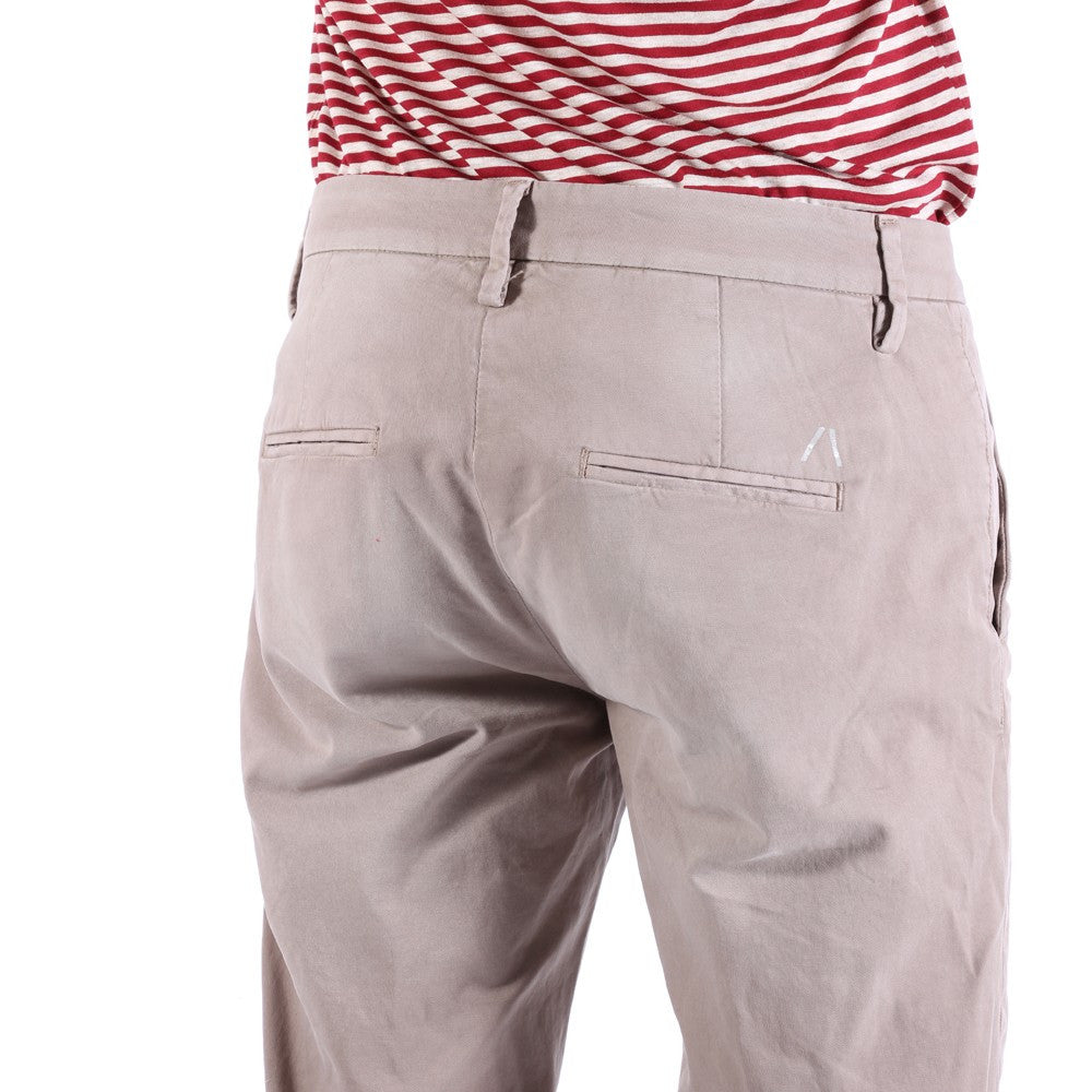 AGLINI mens beige stretch cotton Chino pants 