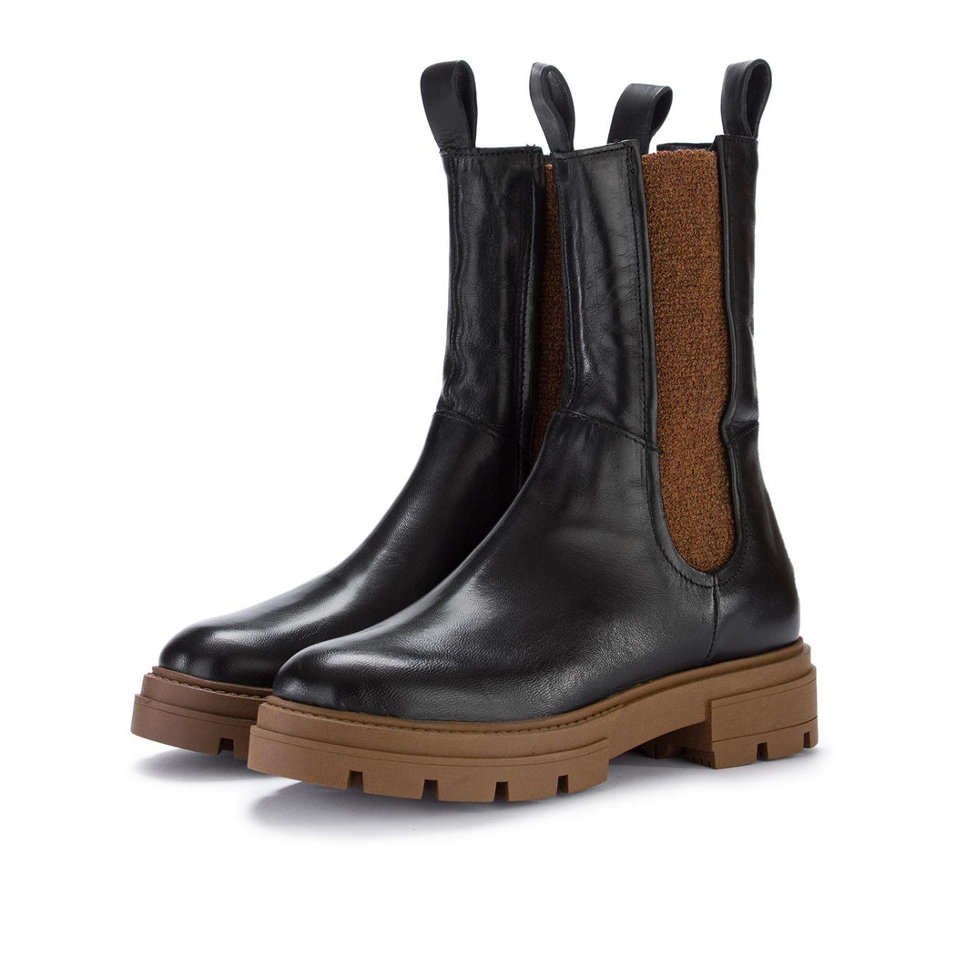mjus womens chelsea boots black brown