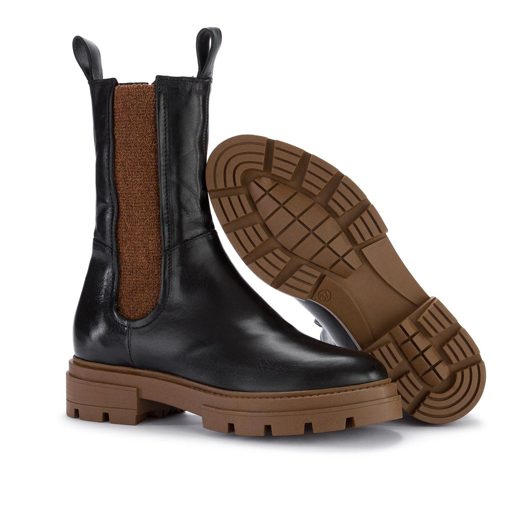 mjus womens chelsea boots black brown