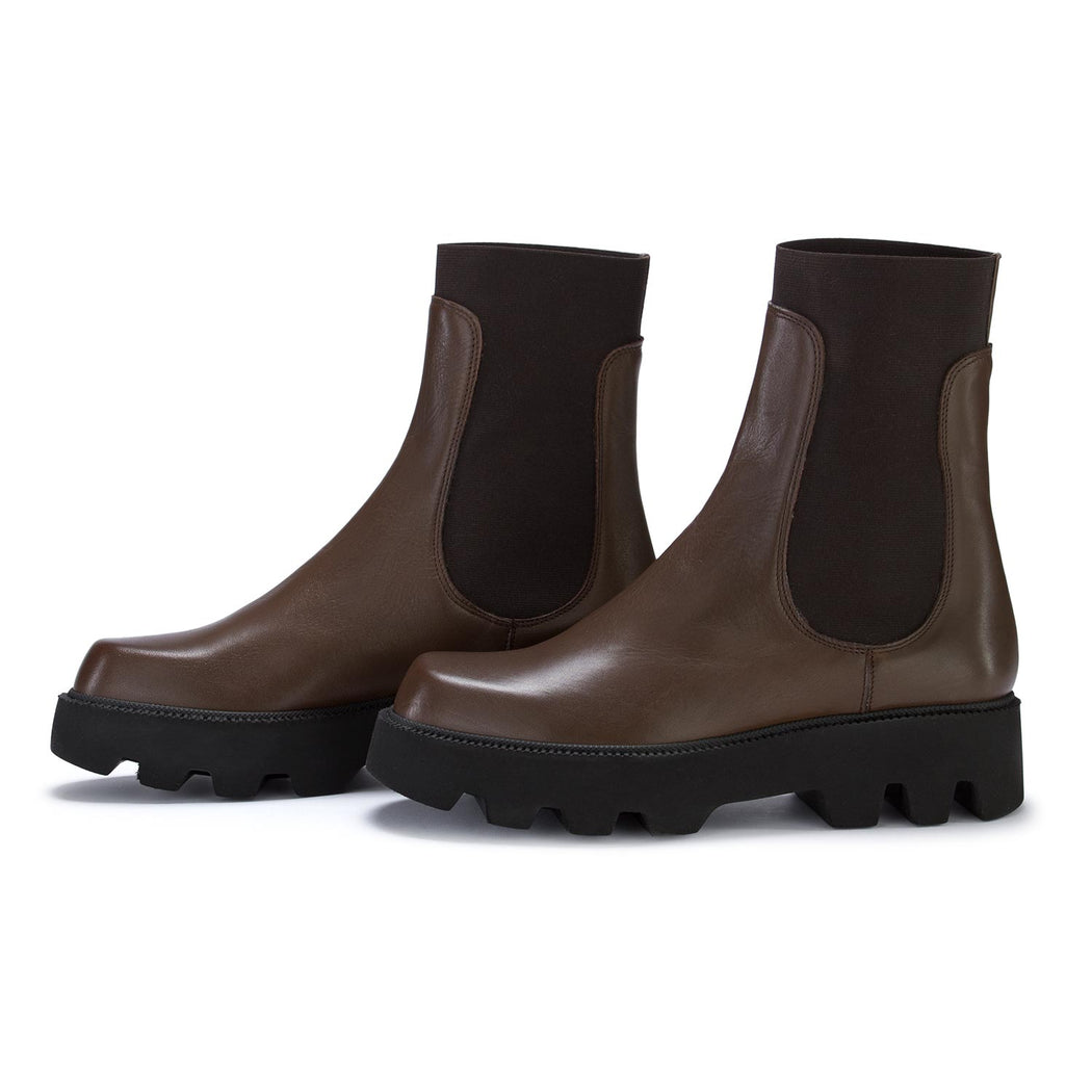 manto womens chelsea boots box brown