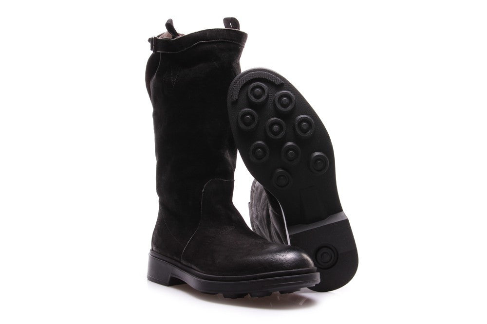 MANOVIA 52 womens black suede handmade Boots 