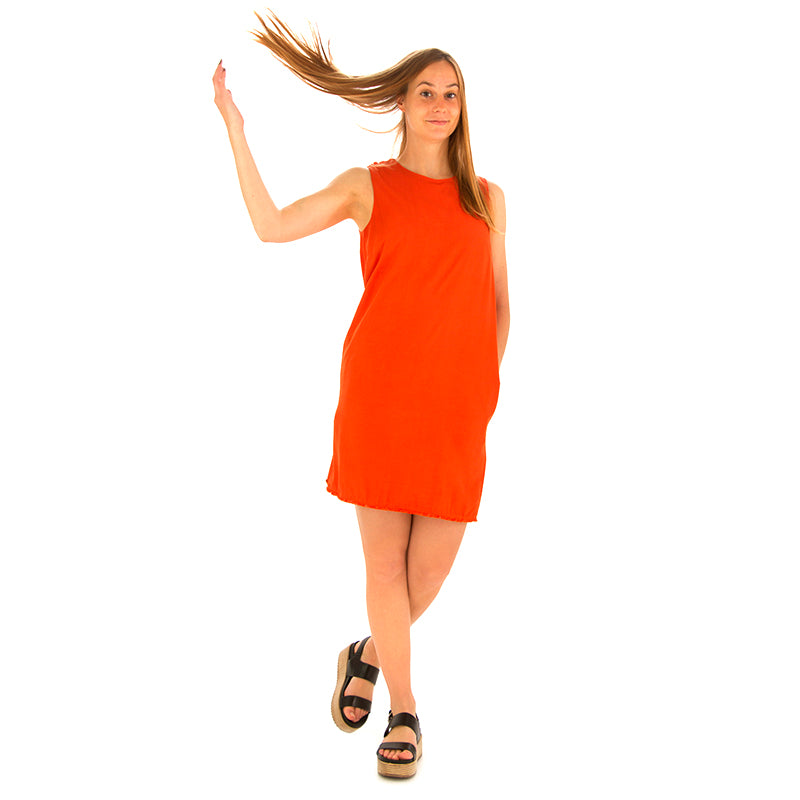 manila grace womens dress viscose orange
