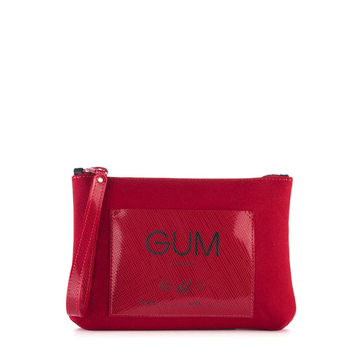 GUM CHIARINI womens carmine red wristlet