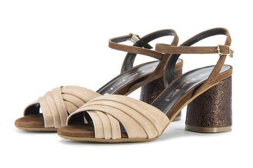 TIFFI womens camel/brown suede Heel sandals 