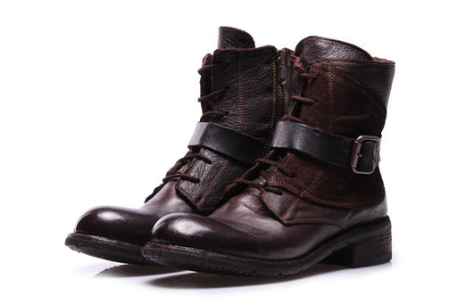 MANOVIA 52 womens deep brown Lace-up ankle boots