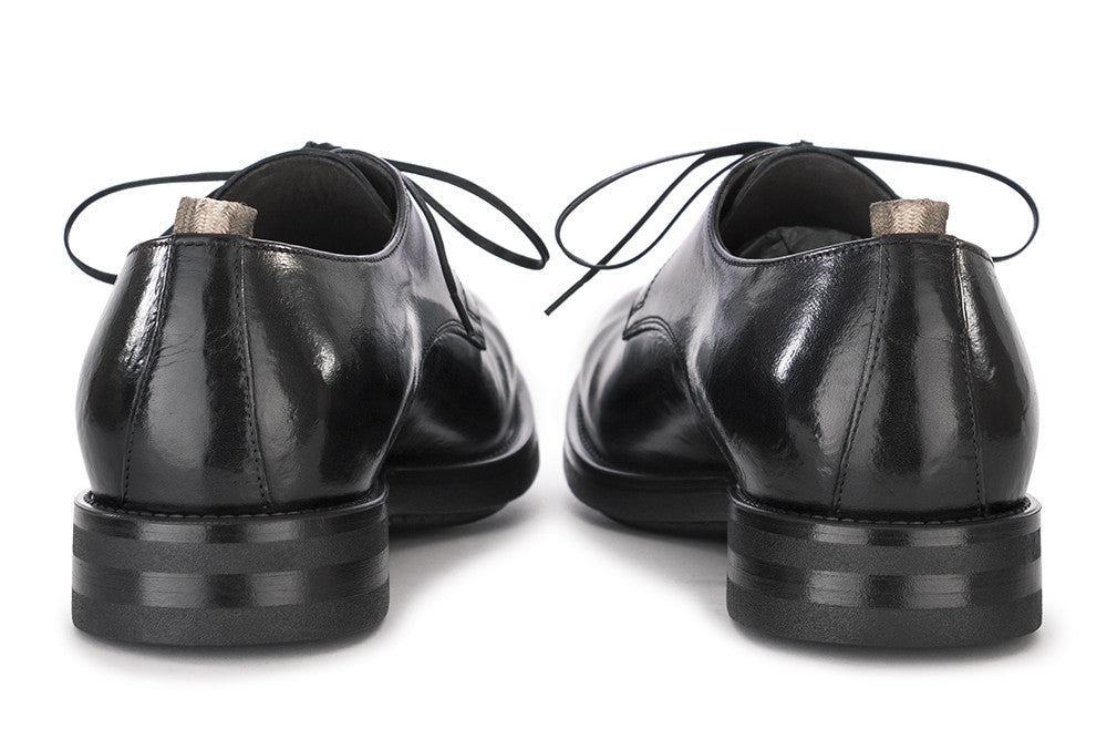 OFFICINE CREATIVE mens black leather Flat shoes 
