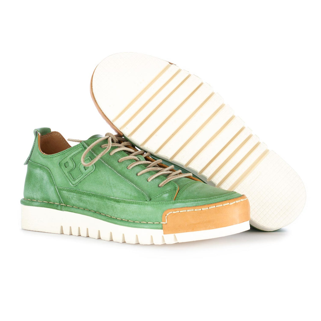bng real shoes la menta green leather
