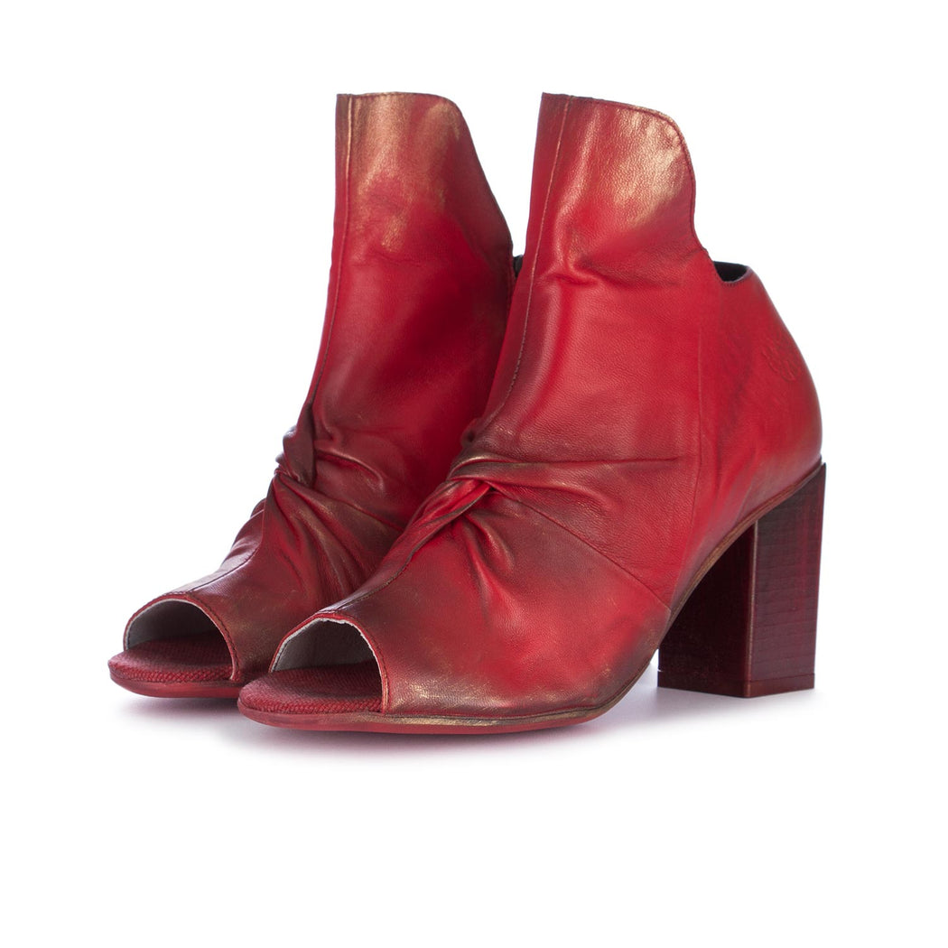 papucei heel boot sandals teressa red
