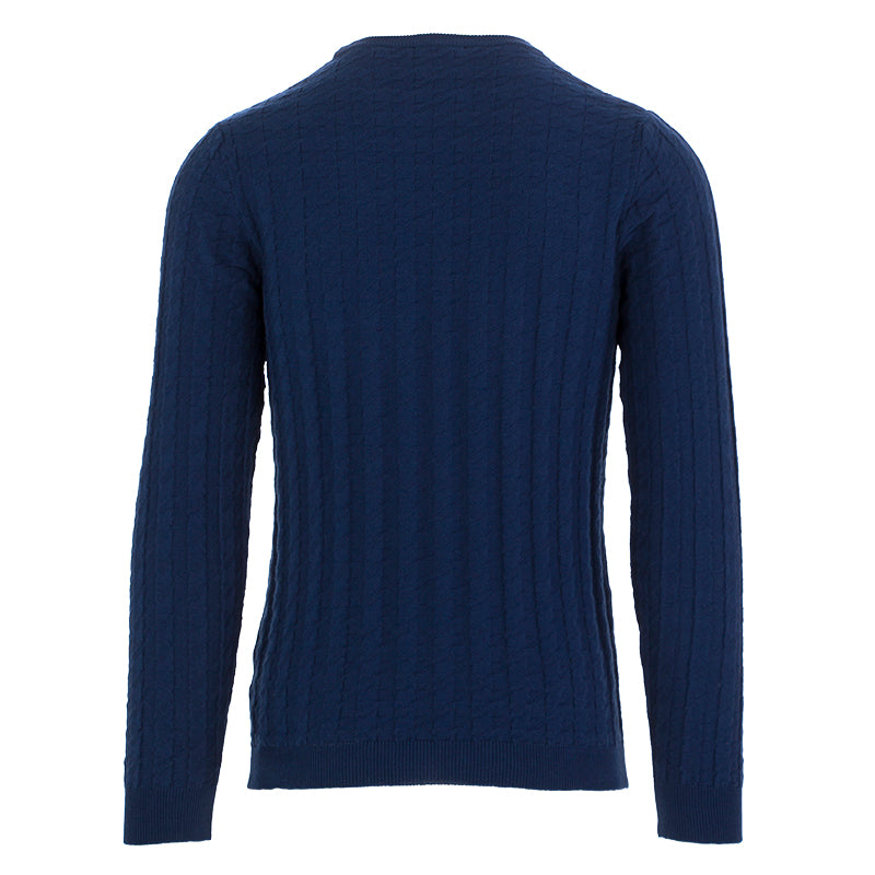 wool & co mens sweater cotton blue navy